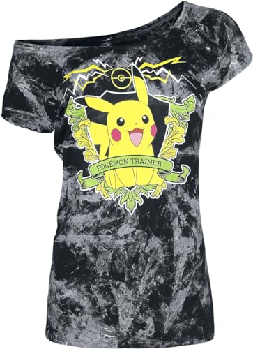 Pokémon Pikachu Trainer Frauen T-Shirt schwarz L