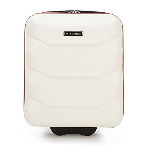 WITTCHEN Koffer Handgepäck hartschalen Material ABS hochwertiger und Stabiler Creme 25 L 32x25x42 cm