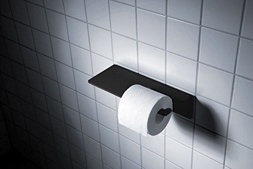 Radius Toilettenpapierhalter Puro schwarz-Kleben