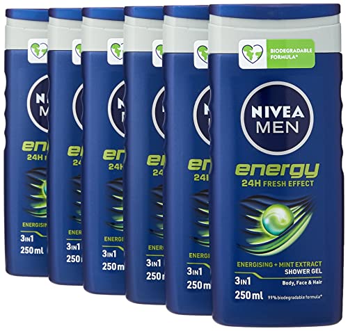 6 x NIVEA FOR MEN® Energy Shower Gel 250ml