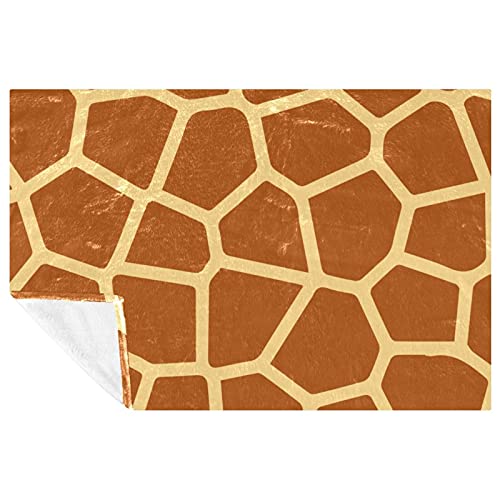 BestIdeas Decke mit Giraffen-Muster, weich, warm, gemütlich, Überwurf für Bett, Couch, Sofa, Picknick, Camping, Strand, 150 x 100 cm
