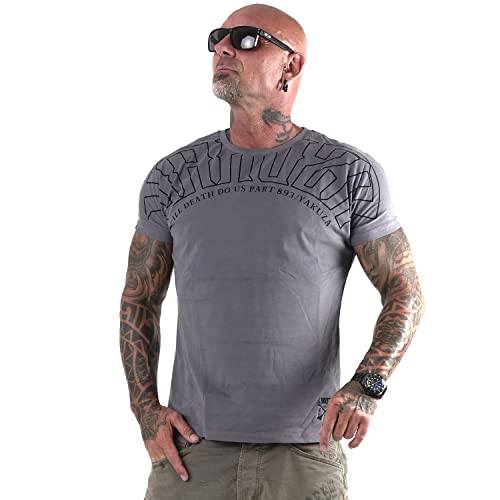 Yakuza Herren Warrior T-Shirt, Steel Gray, 4XL