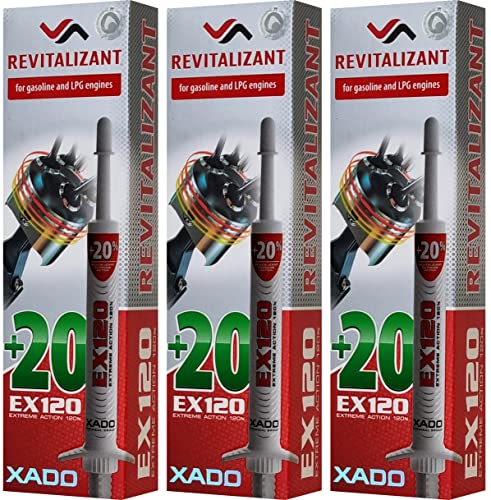 XADO Set für Motorverschleißschutz - 3X EX120 Revitalizant Motor (Benzin & LPG)
