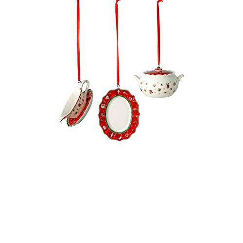 Villeroy & Boch Toys Delight Decoration Ornamente Servierteile, Set 3tlg, weiß, 3x6cm
