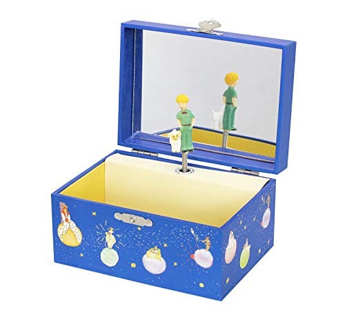 Trousselier 6291230 Schmuckkästchen für Kinder, Der kleine Prinz, Spieluhr mit Musik und tanzender Figur, nachtleuchtend