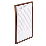 Magnetischer Whiteboard-Kalender mit Espresso-Holzkante, To-Do-Liste und Platz für Notizen, Planungstafeln, 30,5 x 55,9 cm