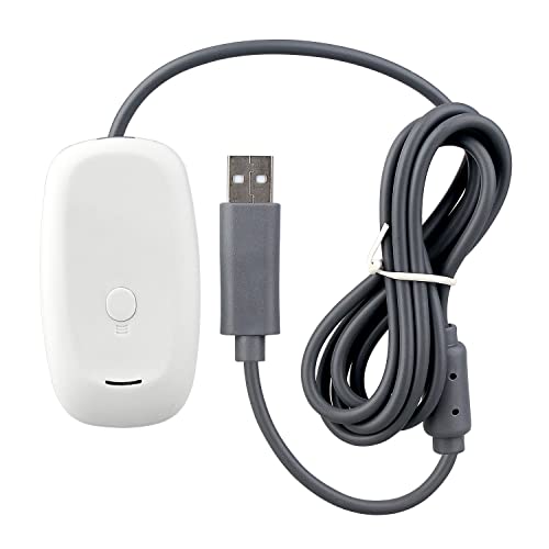 OSTENT USB Wireless Controller PC Laptop Empfänger Kompatibel für Microsoft Xbox 360 Slim Game Farbe Weiß
