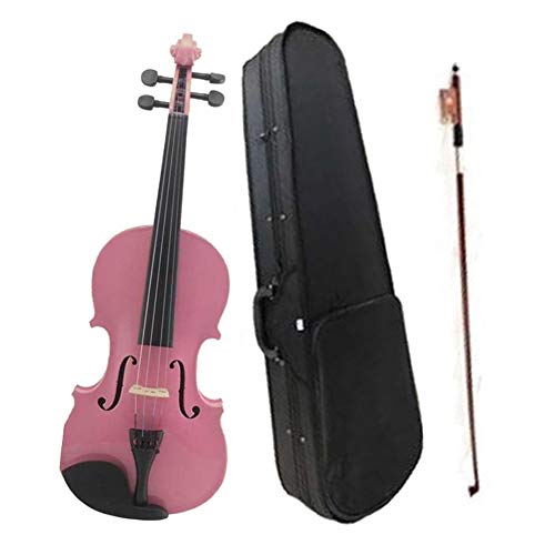 Akustische Geigenset für Anfänger, Musikinstrument für Erwachsene mit Gehäuse, Bogen und Saiten - perfekt für Kinder und Jugendliche