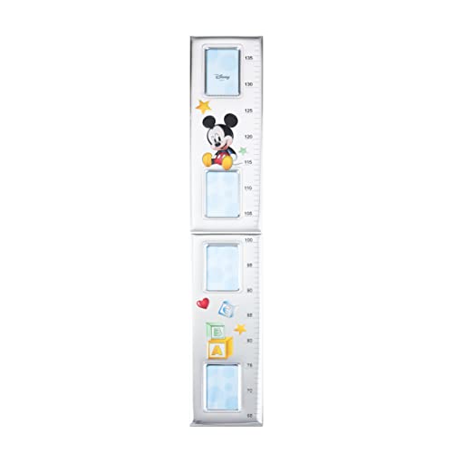 Disney - Kinder Messlatte für die Wand mit Silber - mit Bilderrahmen - zur Dekoration des Kinderzimmers - Micky-Maus-Design