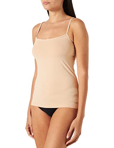 Skiny Damen Advantage Micro Spaghettishirt 2er Pack Unterhemd, Beige (Beige 2409), (Herstellergröße: 38)