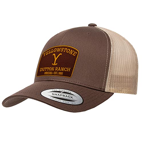 Yellowstone Offizielles Lizenzprodukt Premium Trucker Cap (Braun-Khaki), Einheitsgröße