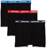 Björn Borg Herren Shorts NOOS Contrast Solids 3p Boxershorts, Schwarz (Black 90012), XL (3er Pack)