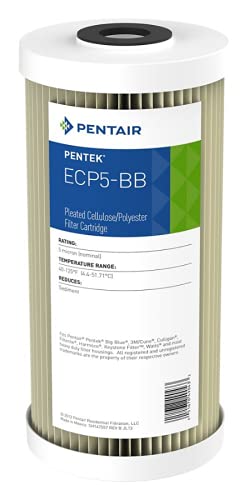 Pentek - 255490-43 ECP5-BB Plissee-Zellulose-Filterkartusche, Polyester, 24 x 10 cm, 5 Mikron.