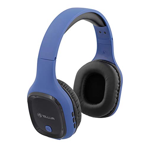 TELLUR Pulse Bluetooth Kopfhörer Over Ear, BT5.0, Integriertes Mikrofon für Freisprechanrufe, HD Hi-Fi Sound, 40mm Treiber mit Bassverstärkung, Leichtes Design und Weiche Ohrpolster