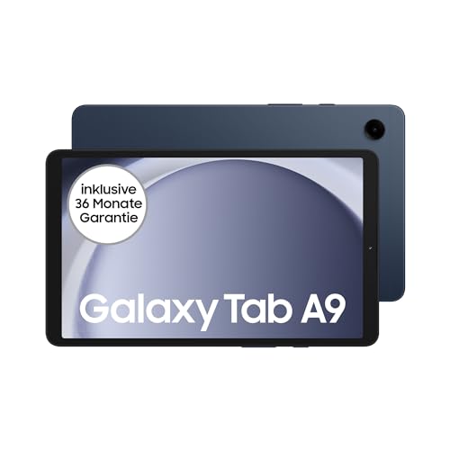 Samsung Galaxy Tab A9 Wi-Fi Android-Tablet, 64 GB Speicherplatz, Großes Display, Simlockfrei ohne Vertrag, Navy, Inkl. 3 Jahre Herstellergarantie [Exklusiv bei Amazon] [Deutsche Version]