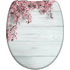 Schütte WC-Sitz 'Flowers and Wood' mit Absenkautomatik weiß/rosa 37,5 x 45 cm