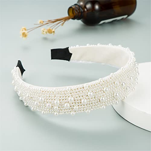 Weiße Perle Stirnband Für Frauen Hochzeit Braut Haar Zubehör Breite Haar Hoop Mädchen Headwear Hochzeit Schmuck 322