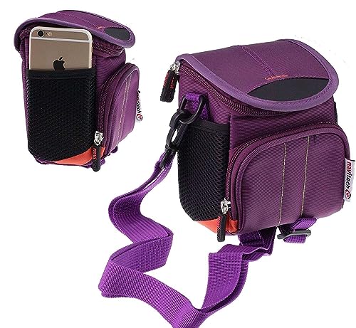 Navitech Kamera-Schultertasche, kompatibel mit Lincom 2,7 Zoll Digitalkamera, Violett, violett, Einheitsgröße
