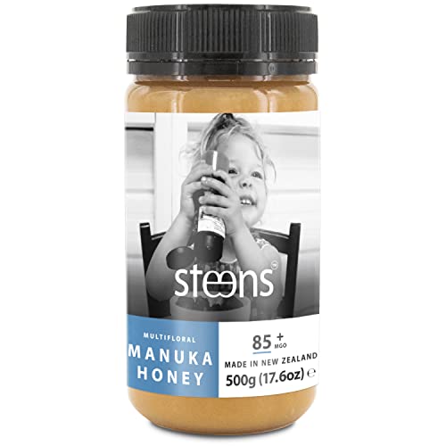 Steens Manuka Honey MGO 85+ - ein roher 100% zertifizierter multifloraler Manuka Honig - abgefüllt und versiegelt in Neuseeland - 500 g
