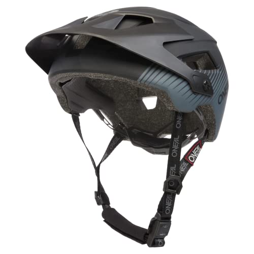 O'NEAL | Mountainbike-Helm | Enduro All-Mountain | Belüftungsöffnungen zur Kühlung, Polster waschbar, Sicherheitsnorm EN1078 | Helmet Defender Grill V.22 | Erwachsene | Schwarz Grau | Größe XS-M