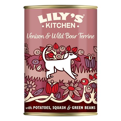Lily's Kitchen Natürliches Nassfutter für ausgewachsene Hunde Dose - Wildfleisch und Wildschwein-Pastete - Hundefutter Getreidefreies Rezept (6 x 400g dosen)