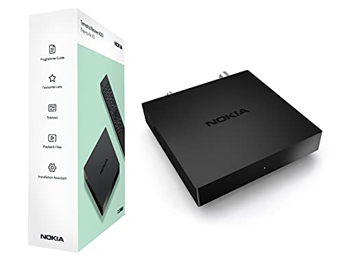 Nokia DVB-T/DVB-T2 Receiver, HD, Terrestrischer Receiver, mit Fernbedienung, HDTV, Dolby Digital Plus, HDMI, USB 2.0, H.264, HEVC H.265, Set-Top-Box