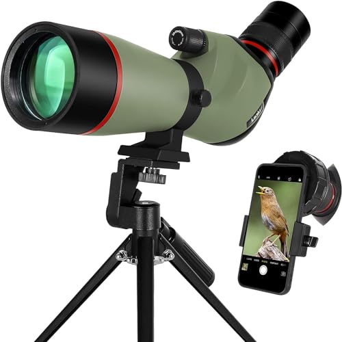 Gosky Spektive für Jagd, Zielschießen und Vogelbeobachtung, mit Stativ, Handy-Adapter, Tragetasche