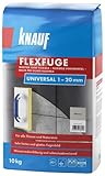 Knauf Flexfuge Universal 10 kg Silbergrau, universell einsetzbar für ein besonders glattes Fugenbild auf Wand & Boden im Innen- & Außenbereich, schnellhärtender Fugenmörtel auf Zementbasis
