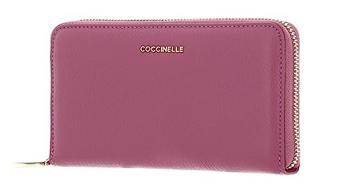 Coccinelle Metallic Soft Wallet Grained Leather Pulp Pink