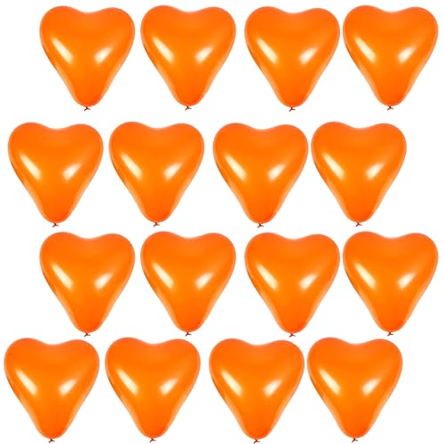 Toyland® Mini-Mandarinen-Herzen, Latex, 100 Stück, 15,2 cm, für Valentinstag, Hochzeit und Verlobung, Dekoration