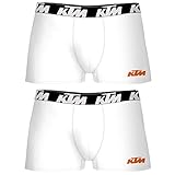 KTM by Freegun Boxershorts für Herren Unterwäsche Pant Men´s Boxer 6 er Pack, Farbe:White, Bekleidungsgröße:S