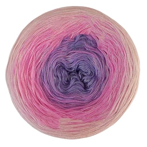 300 g merzerisierte Baumwolle mit Farbverlauf, Kuchenlinie, regenbogengefärbtes Kuchengarn, Häkelgarn for Schal, Spitze, DIY-Strickgarn (Color : A291, Size : 300g)