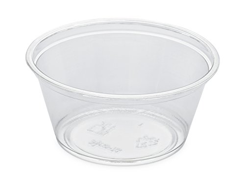 GUILLIN – delipack pot95 C Dekoknöpfe aus 100 Topf hat Sauce 95 CC Evasé, Polyethylen, transparent, 7,4 x 7,4 x 3,5 cm