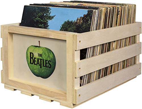 Crosley AC1004A-NA Aufbewahrungsbox für bis zu 75 Alben The Beatles Apple