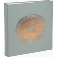 EXACOMPTA - Ref.-Nr. 16263E – Fotoalbum Ellipse – 300 Fotos – 60 weiße Seiten – Format 29 x 32 cm – Einband aus Kunstleder Grün mit einer roségoldfarbenen Markierung in Ellipsenform
