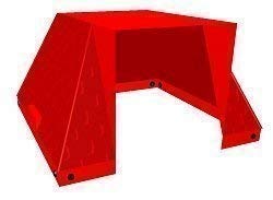 Move and stic 875060 - Dach rot als Zubehör für alle Baukästen, Spielhäuser, Ergänzung/ Erweiterung
