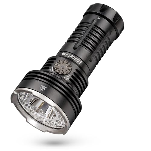 Sofirn IF30 Extrem Hell Led Taschenlampe,USB C Taschenlampe 12000 Lumen Aufladbar Led Taschenlampe Outdoor Multifunktional Taschenlampe mit 3 Lichtmodi für Camping Wandern Notfälle