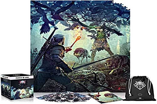 The Witcher 3: Wild Hunt Leshen | 1000 Teile Puzzle | inklusive Poster und Tasche | 68 x 48 | Der Hexer | für Erwachsene und Kinder ab 14 Jahren | Spiel-Artwork Motiv
