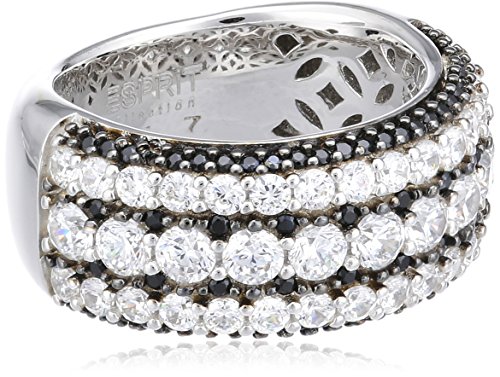 ESPRIT Damen-Ring 925 Sterling Silber rhodiniert Zirkonia Sidera Gr.57 (18.1) ELRG92401A180