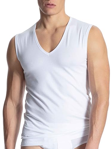 Calida Herren Cotton Code Unterhemd, Weiß (Weiss 001), X-Large (Herstellergröße: XL)