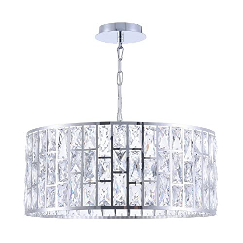 MAYTONI DECORATIVE LIGHTING Wundervolle Kristall-Pendelleuchte, Metall in Farbe Chrome, höhenverstellbar, 4-flammig, exkl. E27 60W 220-240V