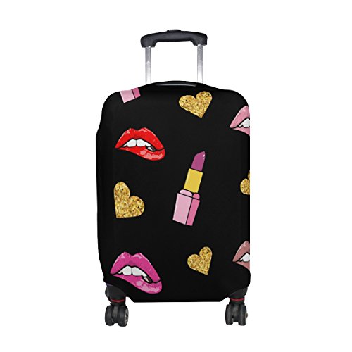 ALAZA Lippen und Lippenstift Retro Style Gepäckabdeckung Für 22-24 Zoll Koffer Spandex Reise-Schutz