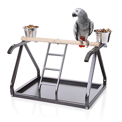 Montana Cages ® | Tischfreisitz für Papageien in der Wohntrendfarbe Choco