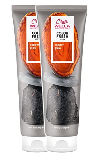 3 x Wella Color Fresh Semi-Permanent Hair Mask 150ml - Copper Glow