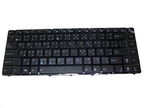 RTDpart Laptop-Tastatur für ASUS A40 A42 K42 K43 UL30 UL80 U80 N82 N43 V31J mit schwarzem Rahmen V111362AS1 TI 04GNV62KTA00-1 0KN0-ED2TA01 Thailand TI