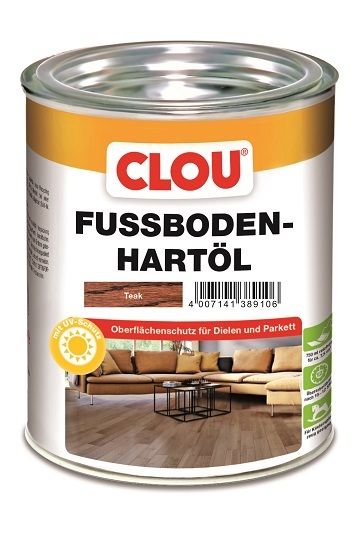 Clou Fußboden Hartöl 750 ml teak