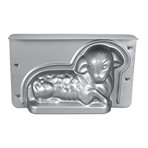 Städter Osterlamm Backform groß Metall antihaft silber 36x22x9,5cm