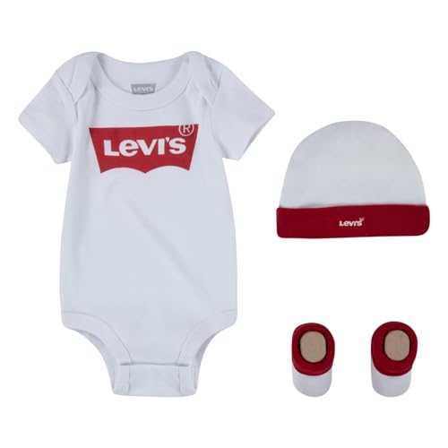 Levi's Kids Classic batwing infant hat bodysuit bootie set 3pc Baby Jungen Fairy Tale 6-12 Monate