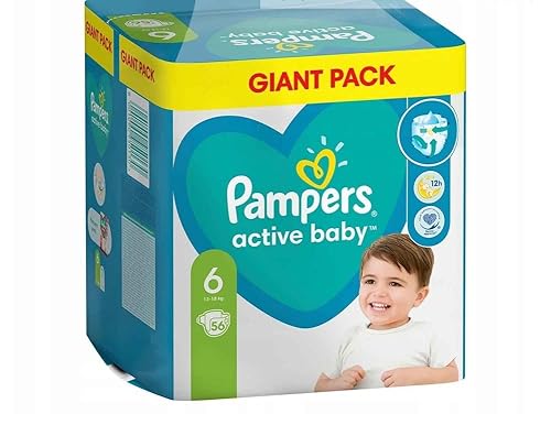 Pampers Active Baby Größe 6, Windeln, bis zu 12 Stunden Leckschutz, 13kg-18kg