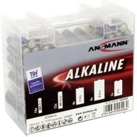 ANSMANN - Batterie 14 x AAA-Typ Alkalisch - mit 12 x AA, 4 x C, 4 x D und 1 x E-Block 9 V Batterien (1520-0004)